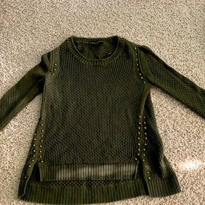 Dark Green Beaded Sweater!